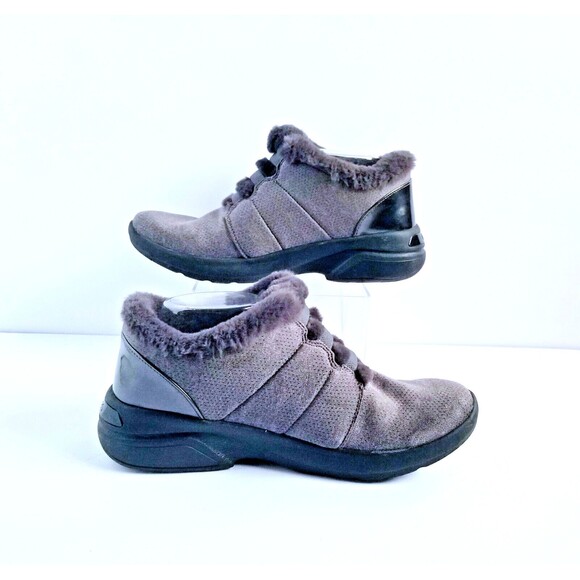 Bzees Shoes - BZEES Women's Dark Gray Grace Puff Ankle Bootie Sz 11 41 Boots Faux Fur Lining